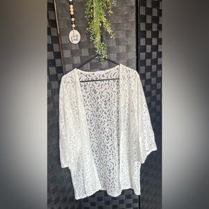 Luxury Lifestyle Kimono, Ivory/White Size XL